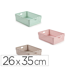 Plasticforte Atlas Nº4 Cesta de Ordenación Rectangular, Plástico 100% Reciclable, 26x35x8 cm, Colores Surtidos. Fabricado en España. Precio: 36.49999969. SKU: B1JW7SNLWJ