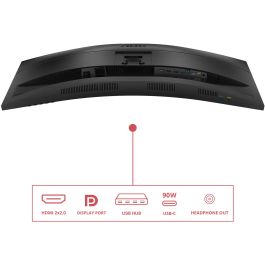 AOC Monitor Curvo CU34E4CV de 34" UltraWide Quad HD 3440x1440, 120Hz, 4ms, HDR10, 2xHDMI, DP, 2xUSB-C (90W)