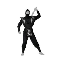 Disfraz Ninja Blanco Adulto Gris XS-S