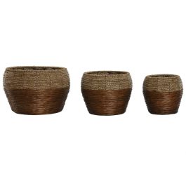 Macetero Tropical DKD Home Decor Natural 32 x 23 x 32 cm Set de 3 Precio: 36.49999969. SKU: B14EJSTL3Y