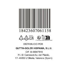 Quttin Cuchillo Santoku de Cocina 17 cm Serie Black (24 Unidades)