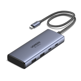 UGREEN Hub USB-C 7 en 1 CM498 Base Gris con 2xHDMI 4K 60Hz, 2xUSB-A 10Gbps, 2xUSB-C 10Gbps, PD 100W, Aluminio Precio: 38.59000002. SKU: B1CJLYFNGR