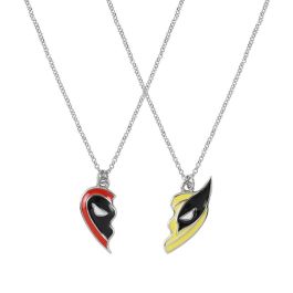 PEERS HARDY Set 2 Colgantes Deadpool & Wolverine Marvel. Diseño corazón divisible. Ideal fans superhéroes