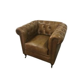 DKD Home Decor Sillón Vintage Chester de Piel Cuero Envejecido Leather Top 23 77 x 79 x 84 cm Precio: 713.49999941. SKU: B1ABK5JVM5