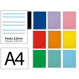 Liderpapel Cuaderno Espiral A4 Witty Tapa Dura 80 Hojas 90gr Pauta 3,5mm Colores Surtidos Precio: 20.50000029. SKU: B17ZY5YNEK