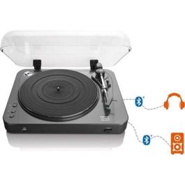 Lenco LBT-120 Tocadiscos Tracción por Correa Semiautomático Bluetooth Negro - Reproducción 33/45 RPM USB