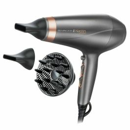 REMINGTON AC8820 Secador de Pelo Keratin Protect 2200W con Motor AC, 2 Concentradores y Difusor, Iónico, Gris