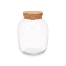 Jarron Abombado Tapon Corcho Giftdecor 19X20CM (4 Unidades) Jarron Abombado Tapon Corcho Giftdecor 19X20CM (4 Unidades)