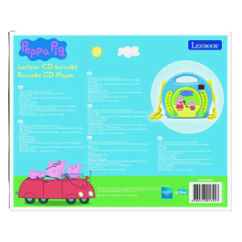 Lexibook Reproductor de CD Karaoke Niños Peppa Pig con 2 Micrófonos