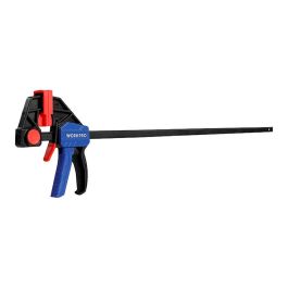 Workpro Sargento Monomanual de Liberación Rápida 600 mm con Mordazas Revestidas, Nylon Reforzado para Bricolaje