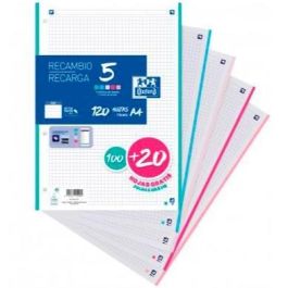 Oxford Recambio Classic 100H + 20H Gratis A4 Sueltas 90 gr 5x5 mm 4 Taladros 5 Bandas Colores Pastel Precio: 4.49999968. SKU: B198QVMLWG