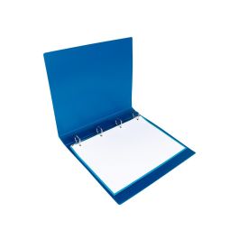 Carpeta Liderpapel 4 Anillas 25 mm Mixtas 43432 Polipropileno Din A4 Azul Translucido