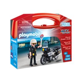 Playmobil PL5648 Maleta de Policía Motorista para Niño, 13 piezas, +4 años