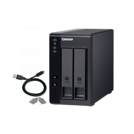 QNAP TR-002 DAS Caja de Expansión de Almacenamiento 2 Bahías 3.5"/2.5" SATA USB-C 3.2 Gen 2 con RAID de Hardware Tipo Torre