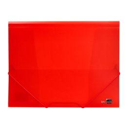 Carpeta Liderpapel Gomas Solapas 34960 Polipropileno Din A4 Rojo Translucido