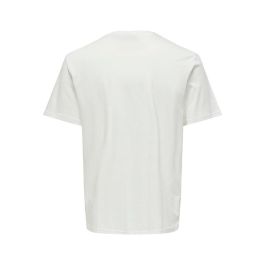 Camiseta de Manga Corta Hombre Only & Sons Onskolton Reg Beach Blanco