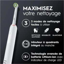 Oral-B Pro 3 3000 Blanco Cepillo de Dientes Eléctrico - 2 Cabezales - Cabeza Redonda - 3 Modos de Cepillado Oral-B Pro 3 3000 Blanco Cepillo de Dientes Eléctrico - 2 Cabezales - Cabeza Redonda - 3 Modos de Cepillado