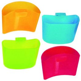 Cook Concept Juego De 4 Reposa Bolsa Té Plástico Colores Varios Verde Fucsia Azul Naranja 5,5X4,5 Cm