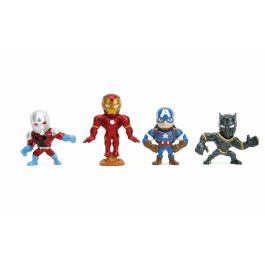 Conjunto de 4 figuras de metal avengers 7 cm.