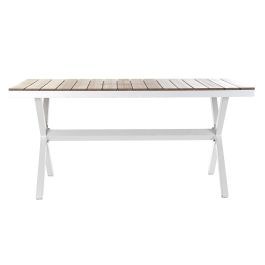 Mesa de Comedor DKD Home Decor Resina Aluminio 160 x 90 x 75 cm Mesa de Comedor DKD Home Decor Resina Aluminio 160 x 90 x 75 cm