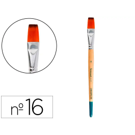 Liderpapel Pincel Nº 16 Punta Plana Pelo Sintético para Pintura Acrílica y Acuarela Certificado FSC Precio: 43.2212. SKU: B19YRQ687H