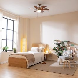 Ventilador de Techo con Luz Cecotec EnergySilence Aero 365 Dorado Madera 50 W