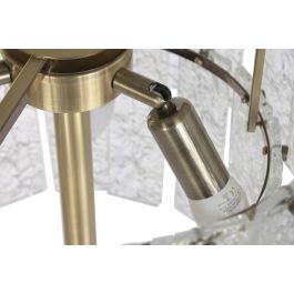 DKD Home Decor Lampara Pie Glam Transparente Dorado 38 x 160 x 38 cm