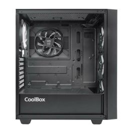 Coolbox GA300 Grid Line Caja PC Gaming Torre ATX ARGB con Cristal Templado y 5 Ventiladores
