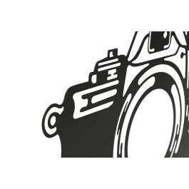 DKD Home Decor Decoración de Pared Vintage Metal Negro Espejo 45 x 30 x 1 cm (2 Unidades)