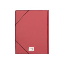 Carpeta Liderpapel Gomas Folio Solapas Plastico Burdeos