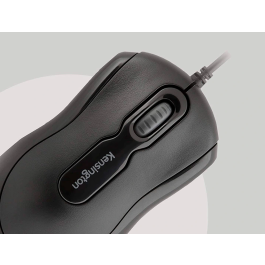 Kensington Ratón Óptico 800 DPI Negro Ergonómico USB