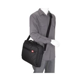 CaseLogic DLC117 Bolsa Bandolera para Portátil de 17.3", Nylon Negro, con Compartimento para Tableta iPad y Cualquier Marca, 800g