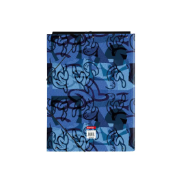 Carpeta de anillas El Niño Roller Azul Negro A4 26 x 33.5 x 2.5 cm