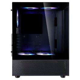 XPG Invader X Mini Midi Tower PC Caja Negro ATX 5 Ventiladores ARGB Ventana Lateral Compacta con Vista Panorámica