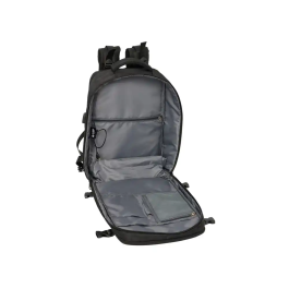 Safta Mochila de Viaje Cabina para Portátil 15,6" Real Madrid Negro con Conector USB y Zapatillero