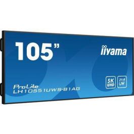 Monitor Profesional Iiyama 105" (LH10551UWS-B1AG) / Tiempo Operacion 24/7 / Uso Horizontal y Vertical / Ips / 5120X2160 5K Uw / 8Ms / 500Cd / 21:9 / Rs-232C / Rj45 / Hdmi X 1 / Dp X 1 / Usb-C X 2/ Usb X6 / Slot Ops / Vesa 1500X600 Monitor Profesional Iiyama 105" (LH10551UWS-B1AG) / Tiempo Operacion 24/7 / Uso Horizontal y Vertical / Ips / 5120X2160 5K Uw / 8Ms / 500Cd / 21:9 / Rs-232C / Rj45 / Hdmi X 1 / Dp X 1 / Usb-C X 2/ Usb X6 / Slot Ops / Vesa 1500X600