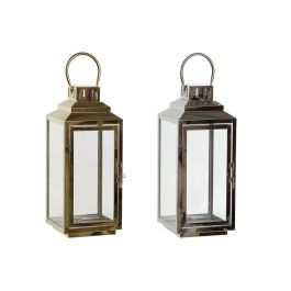 Portavelas DKD Home Decor Dorado Plateado Aluminio Cristal 14 x 14 x 35 cm (2 Unidades) Precio: 45.50000026. SKU: B1EBLKXSPH