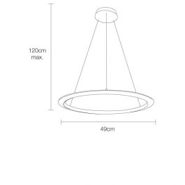 MIM-TANGO Lámpara Colgante LED Tango Blanco 28W 1950Lm Temperatura de Color Regulable 2700K-6500K