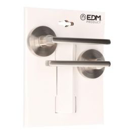 Edm Juego roseta 606 aluminio niquel satinado roseta ø 50 mm Edm Juego roseta 606 aluminio niquel satinado roseta ø 50 mm