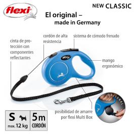 Flexi Correa New Classic S Cordón 5M Azul para Perros