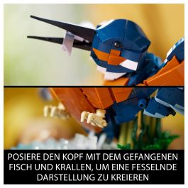 Lego 10331 Icons Kingfisher (Kungsfiskare) Fauna 2024 V29 - Set de construcción de kungsfiskare para adultos con soporte de exhibición