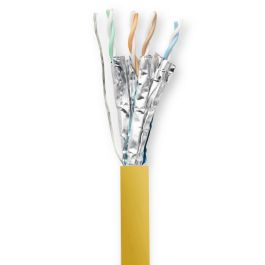 Vivolink Cable de Red F/FTP CAT6A, 70m, 23 AWG, LSZH, HDBaseT, Cobre Puro, Apantallado, Amarillo para Instalaciones Fijas