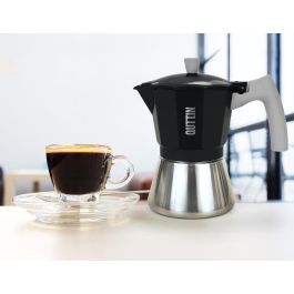 Quttin Cafetera de 3 Servicios para Inducción, Fabricada en Acero y Aluminio, Dimensiones de 9 cm Ancho x 15 cm Alto x 15 cm Largo (6 Unidades) Quttin Cafetera de 3 Servicios para Inducción, Fabricada en Acero y Aluminio, Dimensiones de 9 cm Ancho x 15 cm Alto x 15 cm Largo (6 Unidades)
