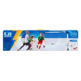 Color Baby Portería de Fútbol Plegable 90x59x59 cm con Balón e Hinchador de Plástico y Poliéster para Niños +3 Años