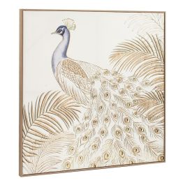 DKD Home Decor Cuadro Tropical Blanco Natural 100 x 5 x 100 cm (2 Unidades)