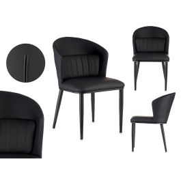 Sillon Negro Respaldo Redondo Con Cojin Giftdecor 51X83CM (2 Unidades)