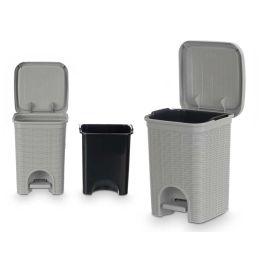 Papelera Elegance Peq 6L Gris Claro Stefanplast 20X27CM (6 Unidades) Papelera Elegance Peq 6L Gris Claro Stefanplast 20X27CM (6 Unidades)
