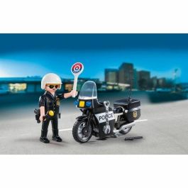 Playmobil PL5648 Maleta de Policía Motorista para Niño, 13 piezas, +4 años
