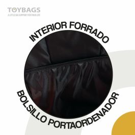 Toybags T963 Hello Kitty - Mochila Primaria con Carro Negro, Doble Compartimento, Protección Lateral y Stoper Anti Caída 44x30x20 cm