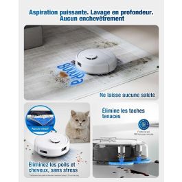 Ecovacs Aspiradora robot DEEBOT MINI 9.000 Pa ZeroTangle 2.0 TrueMapping 2.0 Secado 45° Vaciado automático